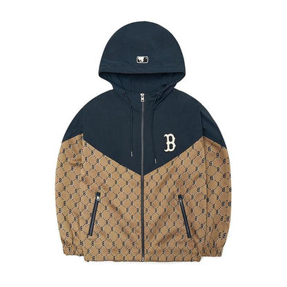 韓國MLB連帽防風外套 MONOGRAM系列風衣