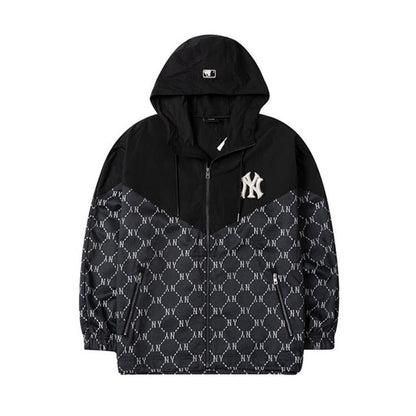 韓國MLB連帽防風外套 MONOGRAM系列風衣