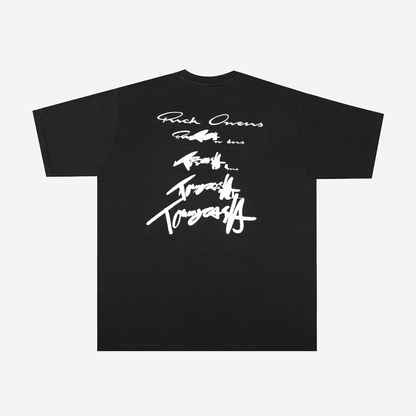 Tommy Cash x Rick Owens T-shirt 簽名刺繡短袖T恤