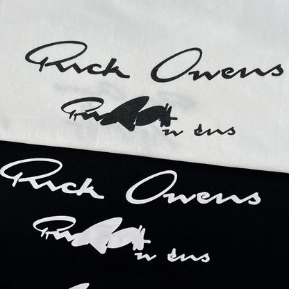 Tommy Cash x Rick Owens T-shirt 簽名刺繡短袖T恤