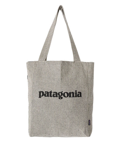 PATAGONIA 條紋帆布托特包