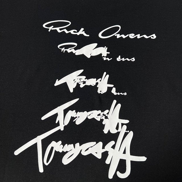 Tommy Cash x Rick Owens T-shirt 簽名刺繡短袖T恤