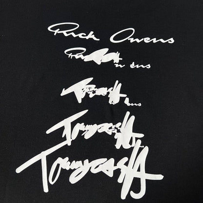 Tommy Cash x Rick Owens T-shirt 簽名刺繡短袖T恤