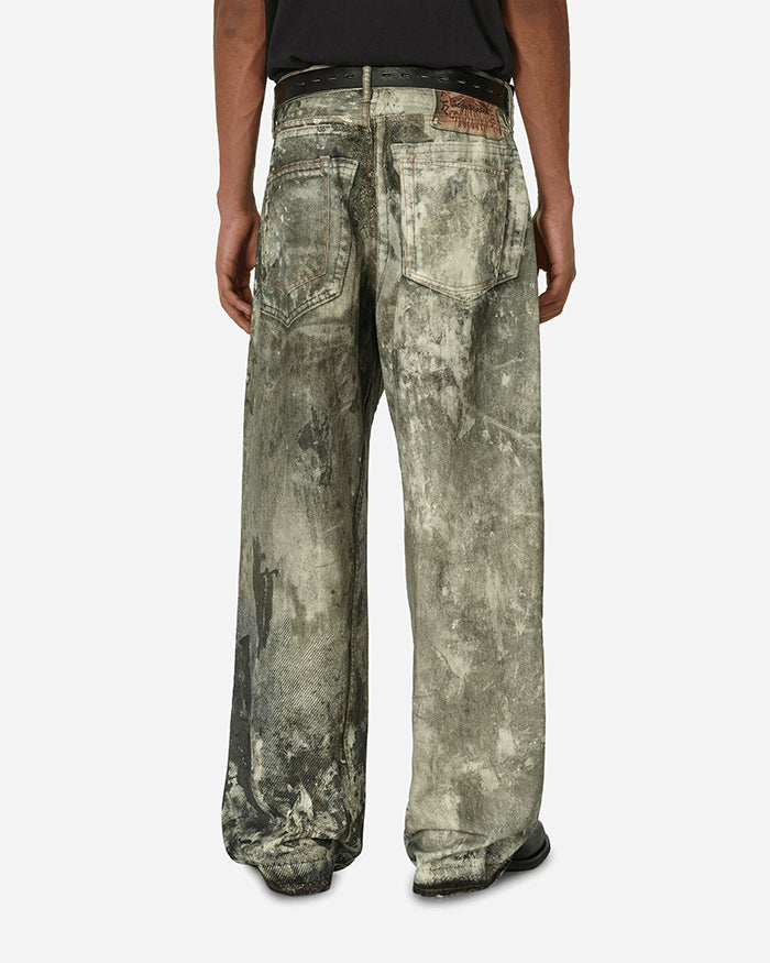 Acne Studio 1981M 染色印花寬鬆牛仔褲