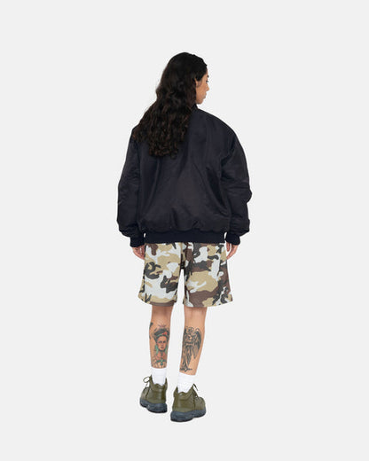 STUSSY 字母刺繡緞面棒球服外套