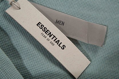 FEAR OF GOD ESSENTIALS HOODIE SYCAMORE 立體矽膠印花華夫格連帽衛衣 - VANASH