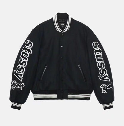 STUSSY VARSITY JACKET 雙袖刺繡棒球外套