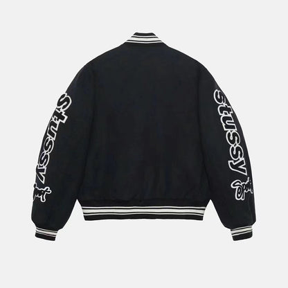 STUSSY VARSITY JACKET 雙袖刺繡棒球外套