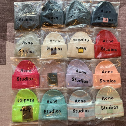 ACNE STUDIOS 刺繡徽標針織毛帽 - VANASH