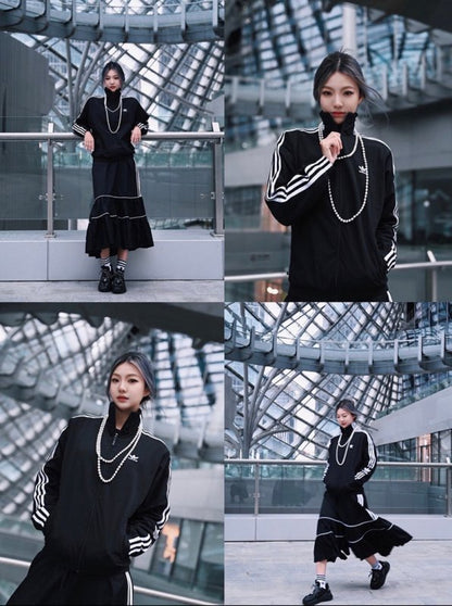 ADIDAS ORIGINALS 三葉草拉鍊立領外套 H41390 - VANASH
