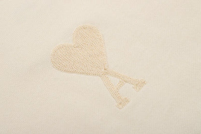 AMI PARIS 紅色大愛心刺繡連帽衛衣 - VANASH
