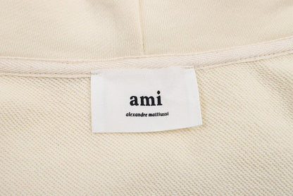 AMI PARIS 紅色大愛心刺繡連帽衛衣 - VANASH