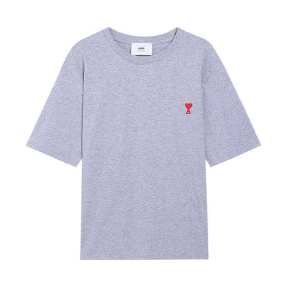 AMI PARIS 紅色愛心刺繡短袖T恤 - VANASH