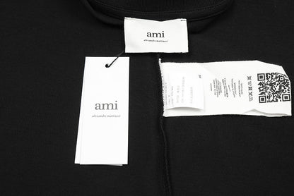 AMI PARIS 銀色刺繡愛心短袖T恤 - VANASH