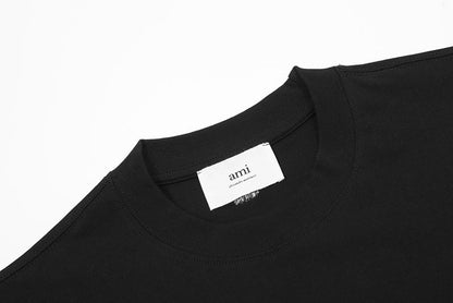 AMI PARIS 銀色刺繡愛心短袖T恤 - VANASH