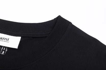 AMI PARIS 紅色愛心刺繡短袖T恤 - VANASH