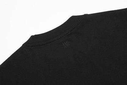 AMI PARIS 銀色刺繡愛心短袖T恤 - VANASH