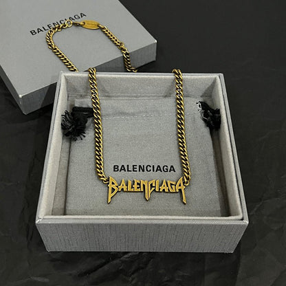 BALENCIAGA 巴黎世家塗鴉字體項鍊 - VANASH