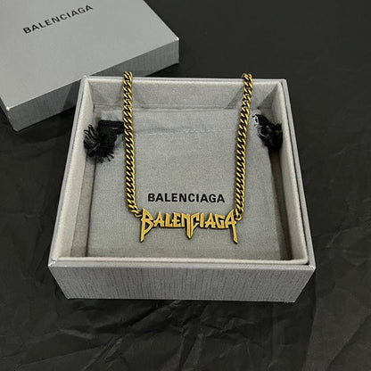 BALENCIAGA 巴黎世家塗鴉字體項鍊 - VANASH