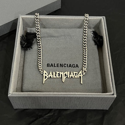 BALENCIAGA 巴黎世家塗鴉字體項鍊 - VANASH