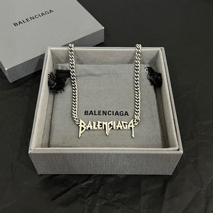 BALENCIAGA 巴黎世家塗鴉字體項鍊 - VANASH