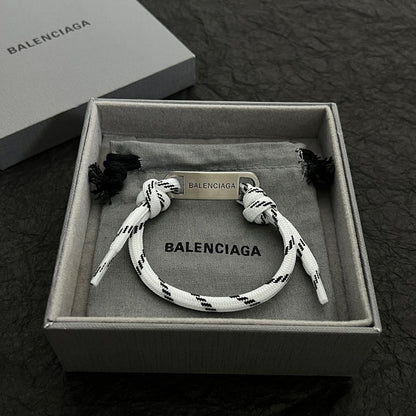 BALENCIAGA 巴黎世家 LOGO標牌結繩手鍊 - VANASH