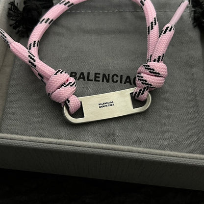 BALENCIAGA 巴黎世家 LOGO標牌結繩手鍊 - VANASH
