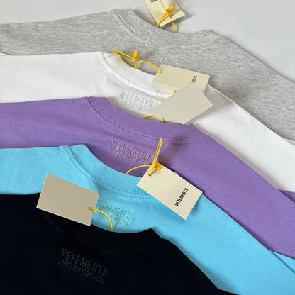 VETEMENTS 反穿設計純色短袖T恤