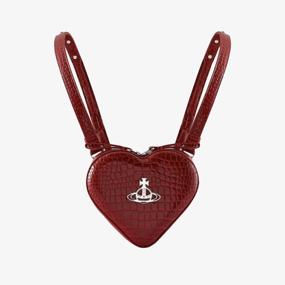 Vivienne Westwood 鱷魚壓紋迷你愛心背包