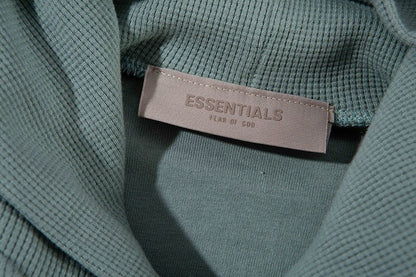 FEAR OF GOD ESSENTIALS HOODIE SYCAMORE 立體矽膠印花華夫格連帽衛衣 - VANASH