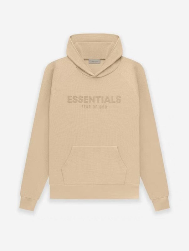 FEAR OF GOD ESSENTIALS HOODIE SYCAMORE 立體矽膠印花華夫格連帽衛衣 - VANASH