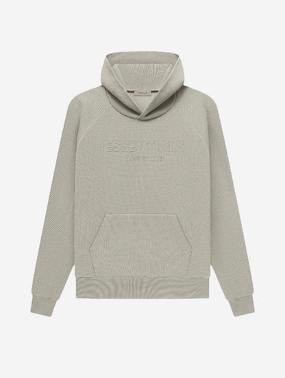 FEAR OF GOD ESSENTIALS HOODIE SYCAMORE 立體矽膠印花華夫格連帽衛衣 - VANASH