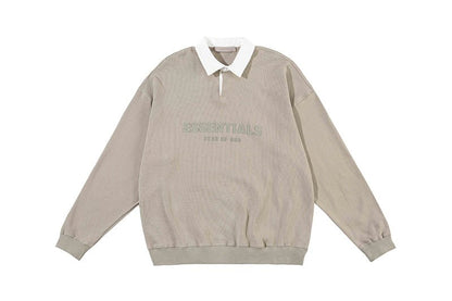 FEAR OF GOD ESSENTIALS 立體矽膠LOGO 寬版POLO衫 - VANASH