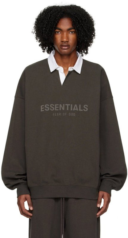 FEAR OF GOD ESSENTIALS 立體矽膠LOGO 寬版POLO衫 - VANASH