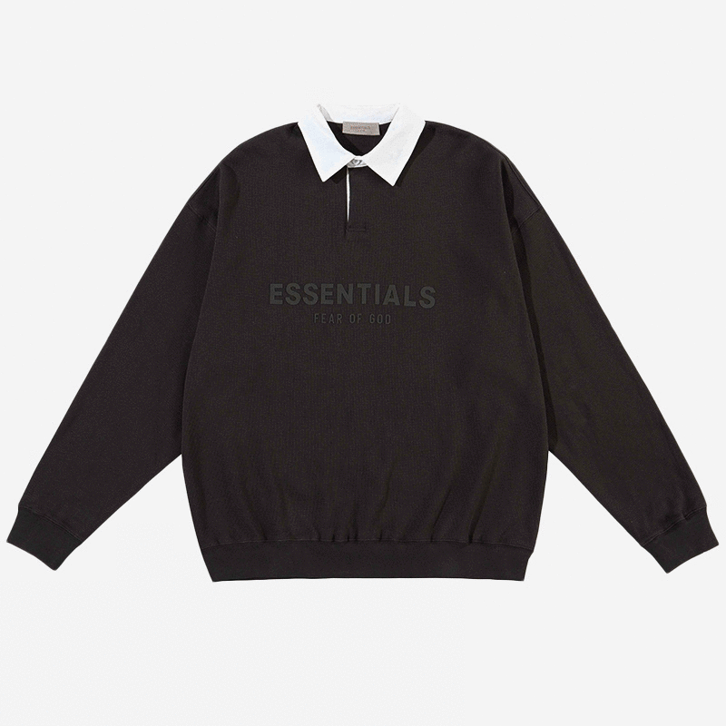 FEAR OF GOD ESSENTIALS 立體矽膠LOGO 寬版POLO衫 - VANASH