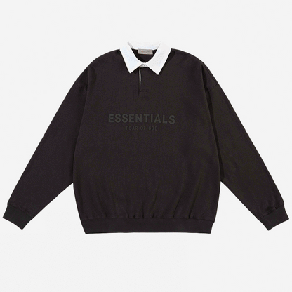 FEAR OF GOD ESSENTIALS 立體矽膠LOGO 寬版POLO衫 - VANASH