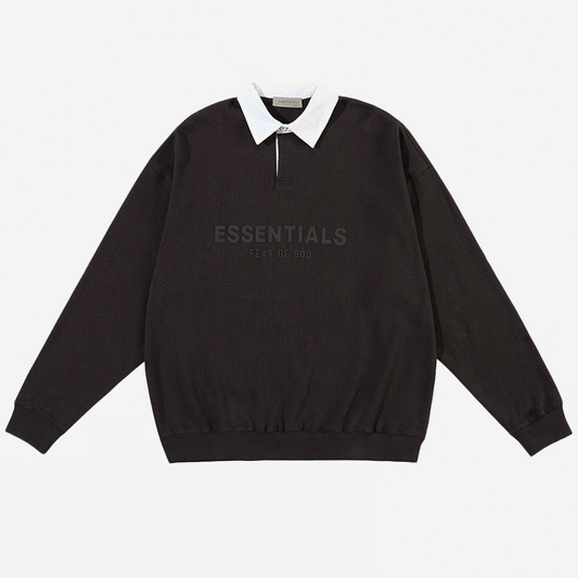 FEAR OF GOD ESSENTIALS 立體矽膠LOGO 寬版POLO衫 - VANASH