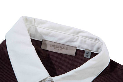 FEAR OF GOD ESSENTIALS 立體矽膠LOGO 寬版POLO衫 - VANASH