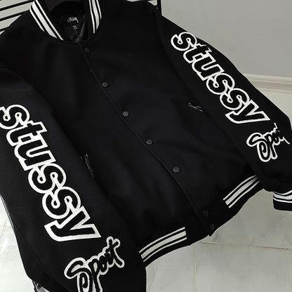 STUSSY VARSITY JACKET 雙袖刺繡棒球外套