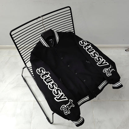 STUSSY VARSITY JACKET 雙袖刺繡棒球外套