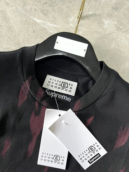 Supreme x MM6 Maison Margiela 火焰骷髏短袖T恤