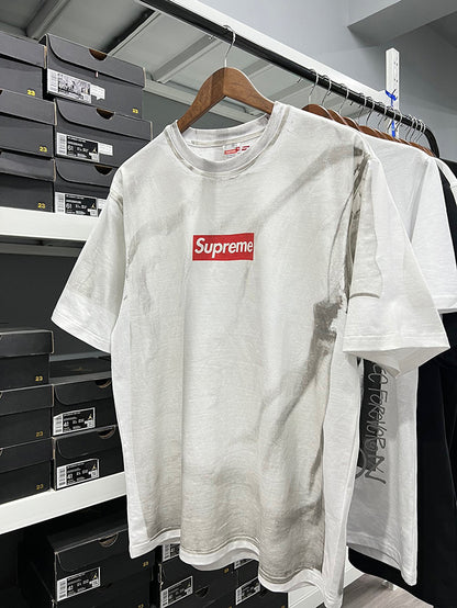 - 全新特價 - Supreme x MM6 Box Logo Tee 白色印花短袖 (L碼)