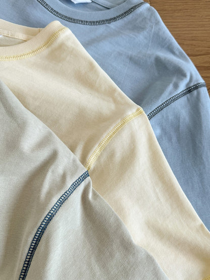 AMI PARIS 線條刺繡短袖T恤