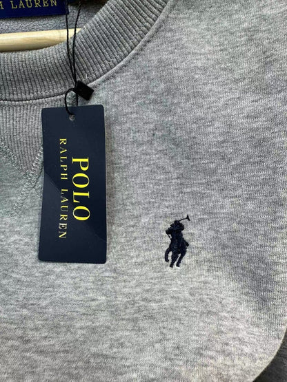 - 全新特價 - POLO Ralph Lauren Fleece Sweatshirt 刺繡刷毛衛衣 (灰色XL)