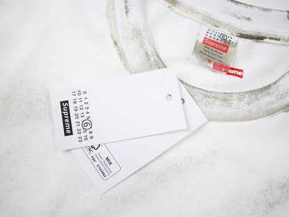 - 全新特價 - Supreme x MM6 Box Logo Tee 白色印花短袖 (L碼)