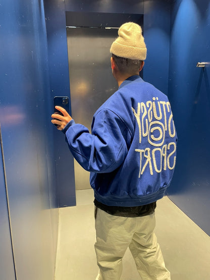 STUSSY SPORT MELTON VARSITY JACKET 校隊毛呢夾克