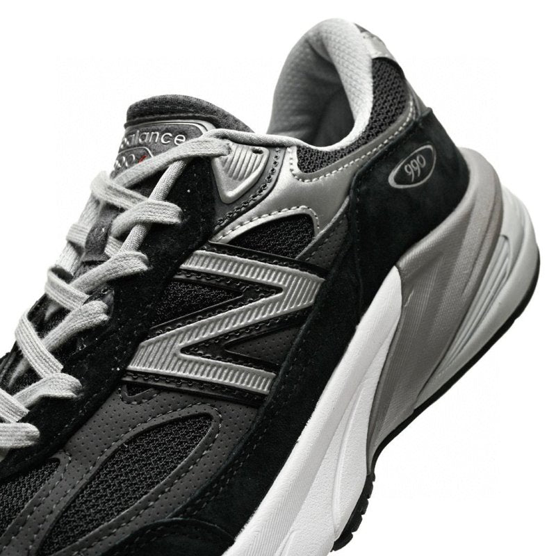 New Balance Black 990 V6 Core 復古運動鞋 - 黑灰 - VANASH