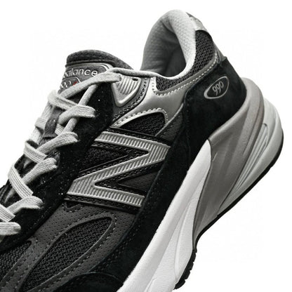 New Balance Black 990 V6 Core 復古運動鞋 - 黑灰 - VANASH