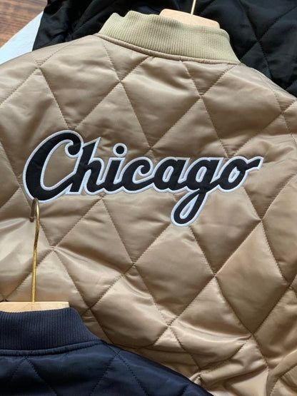 NEW ERA 美國大聯盟 後背刺繡絎縫鋪棉飛行外套 - VANASH