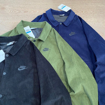 NIKE 復古燈芯絨教練夾克 - VANASH